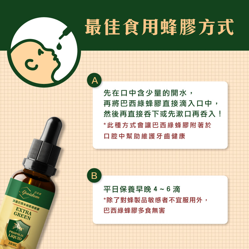 亞波盾頂級巴西米納斯綠蜂膠滴液2瓶組30ml/瓶
